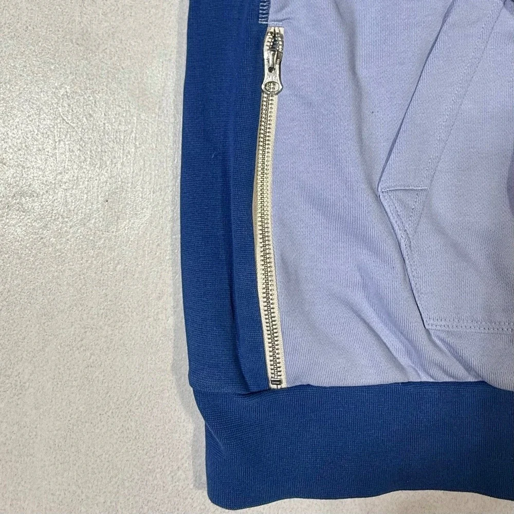Nike Dri Fit Hoodie Mens 2XL Blue Contrast Zip Pockets Athletic Sweatshirt